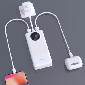 Dudao K12Pro 22.5W PD 20000mAh USB-A, USB-C valge akupank