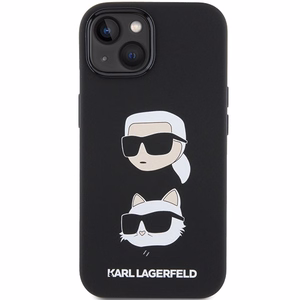 Karl Lagerfeld Silicone Karl&Choupette Head ümbris jaoks iPhone 15 Plus / 14 Plus - must