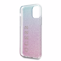 Guess GUHCN58PCUGLPBL iPhone 11 Pro roosa sinine/roosa sinine kõva ümbris Glitter Gradient