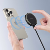 Tech-Protect QI15W-A33 Induktiivne Laadija koos MagSafe and Alus koos USB-A / USB-C Kaabel - must