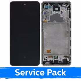 LCD Ekraan Ühildub Samsung A725 A72 Koos Frame / Awesome Valge / (Service Pack)