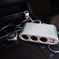 Car socket splitter Hoco Z13 with 2 USB port and 3 plugs