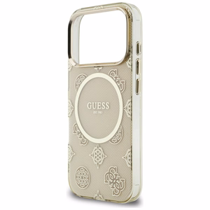 Guess IML Peony Dot MagSafe Ümbris for iPhone 17 Pro - beež