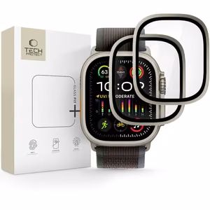 Tech-Protect 2-pack karastatud klaas jaoks Apple Watch Ultra 49mm - silver and must