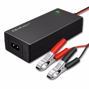Qoltec 52665 Automatic charger for AGM GEL STD batteries | 24V charger | 2A | 48W | LED | 1.8m cable