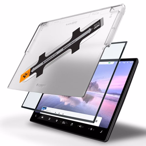 Spigen Glas.tR EZ Fit Karastatud klaas jaoks Tesla Model X 2022 / Model S 2021 - must