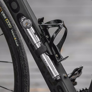 Rockbros HQ-67A-L03 manomeetriga jalgrattapump – hõbedane