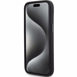 Karl Lagerfeld Silicone Ikonik Metal Pin ümbris jaoks iPhone 15 - must