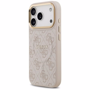 Guess Чехол для iPhone 17 Pro совместимый с MagSafe GUHMP17LP4MSEGCP (PU 4G W/ Classic) розовый