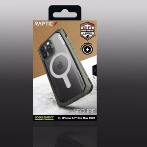 Raptic X-Doria turvaline ümbris iPhone 14 Pro Maxile koos MagSafe soomustatud kaitsekattega roheline
