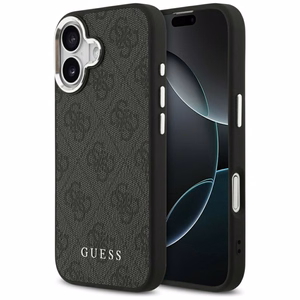 Guess 4G Classic Logo MagSafe ümbris iPhone 17 jaoks, must