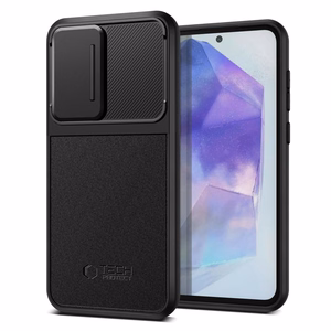 Tech-Protect Velar Cam+ Ümbris jaoks Samsung Galaxy A55 5G - must