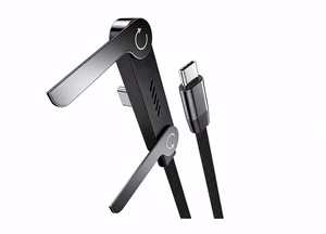 Vakoss TC-U570 USB-C–USB-C kaabel alusfunktsiooniga, 100 W, 1 m, must