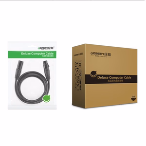 Ugreen AV130 66717 heli XLR (pesa) - XLR (pistik) kaabel mikrofonile / võimendile 2m - must