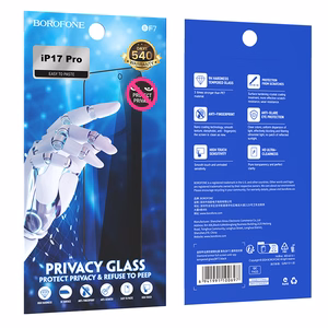 Borofone karastatud klaas BF7 Diamond Armor täisekraan Anti-spioon Iphone 17 Air jaoks - 10 tükki