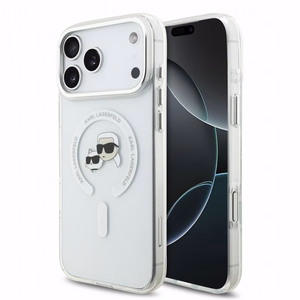 Karl Lagerfeld IML K&CH Heads Metal Frame MagSafe ümbris Apple iPhone 18 Pro jaoks