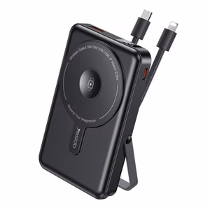 YESIDO POWERBANK YP72 10000MAH 22.5W USB-A+C + KAABEL USB-C+IP, must