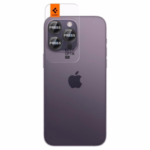 Spigen Glas.tR EZ Fit Optik kaamerakaitse iPhone 14 Pro / Pro Max / 15 Pro / Pro Max / 16 Pro / Pro Max 17 Pro / 17 Pro Max - must 2 tk.