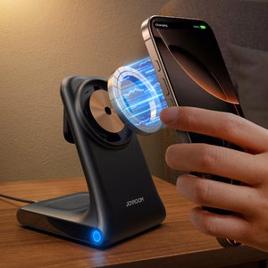 Joyroom JR-W15 Wireless Laadija 3 in 1 Charging Station koos MagSafe - must