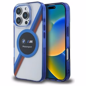 BMW BMHMP16X23HTPUT iPhone 16 Pro Max 6.9" läbipaistev hardcase Motosport IML Circle MagSafe