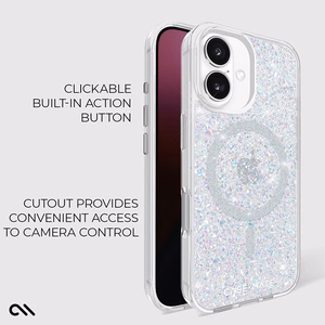 Case-Mate Twinkle MagSafe ümbris seadmele iPhone 16, Disco mustriga