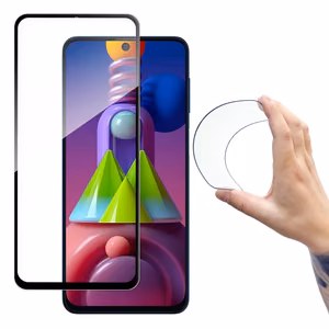 Wozinsky Full Cover Flexi Nano Glass kile karastatud klaasist raamiga Samsung Galaxy M51 must