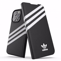 Adidas OR Booklet Case PU iPhone 13 Pro / iPhone 13 jaoks - must ja valge