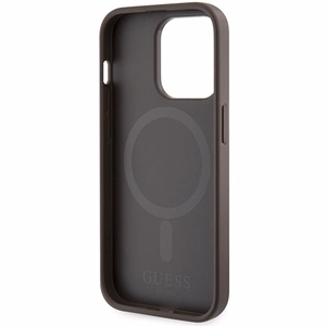 Guess 4G Printed Stripes MagSafe ümbris jaoks iPhone 15 Pro - brown