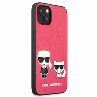Karl Lagerfeld Ikonik Karl&Choupette iPhone 13 mini ümbris - fuksiatoonid