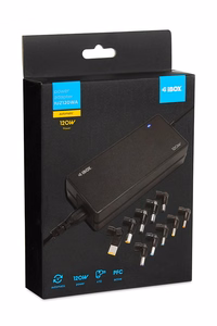 iBox IUZ120WA toiteadapter sisetingimustes 120 W must