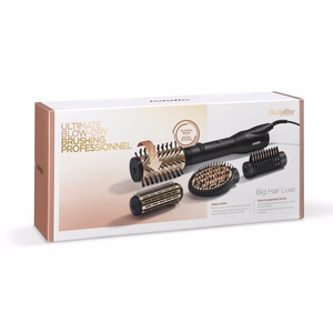 BaByliss Big Hair Luxe AS970E – kuumaõhu-soenguhari, 3 kuumusastet, 650 W, must/kuldne