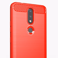 Carbon Case Paindlik kate TPU ümbris Nokia 2.4 musta värvi