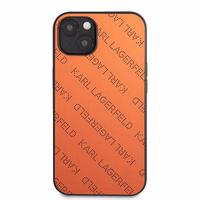 Karl Lagerfeld Perforated Allover Ümbris jaoks iPhone 13 / 14 / 15 6.1" - oranž