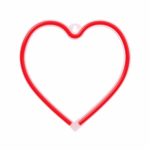 Neon LED Light HEART punane Bat + USB FLNE07 Forever Light