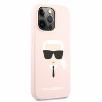 Karl Lagerfeld Silicone Karl`s Head Ümbris jaoks iPhone 13 Pro Max 6.7" - Light roosa