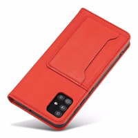 Magnetkaardi ümbris Samsung Galaxy A13 5G ümbris rahakott kaardihoidja punane