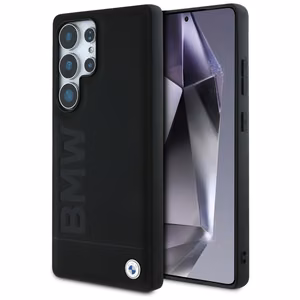 BMW Leather Big Wordmark Ümbris jaoks Samsung Galaxy S25 Ultra - must