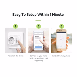 GreenBlue WiFi kaugjuhtimisega pistikupesa Android/iOS/Alexa/Google Home energiatarbimine taimer maks. 3680W tüüp F GB720 F