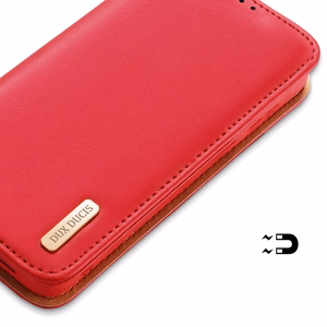 Dux Ducis Hivo чехол Samsung Galaxy S23+ флип-чехол кошелёк подставка RFID блокировка красный
