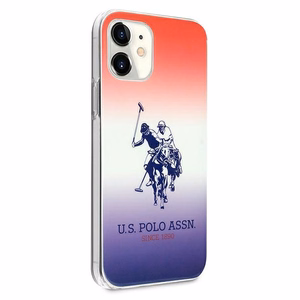US Polo Assn. Gradient Pattern Collection ümbris seadmele iPhone 12 mini, punane / sinine