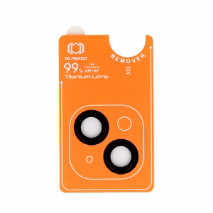 Tempered glass Tel Protect Titanium Lens 99% AR on camera for Iphone 14/14 Plus/16E/17E black (lens 2 pcs)
