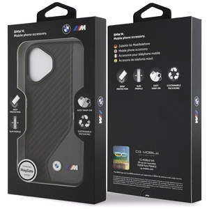 BMW M Carbon Logo MagSafe Ümbris jaoks iPhone 17 - must and hall