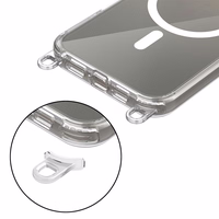 Tech-Protect FlexAir Chain MagSafe Ümbris jaoks iPhone 16 Pro Max - Clear + 2 Lanyards (must and Taupe)