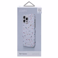 Uniq Coehl Terrazzo ümbris iPhone 13 Pro / iPhone 13 jaoks - valge