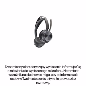 HP Poly Voyager Focus 2-M USB-C-C kõrvaklapid USB-C/A adapter laadimisalus
