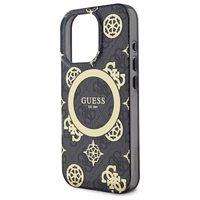 Guess IML Peony jaoks 4G Background MagSafe ümbris jaoks iPhone 16 Pro - must