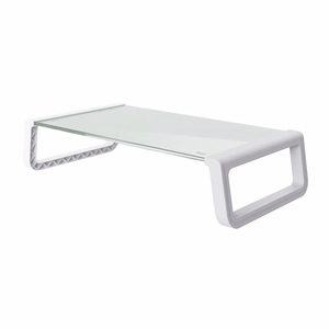TRUST MONTA klaasist monitori alus valge 25351