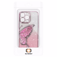 Tel Protect Butterfly Water Ümbris jaoks Iphone 12 Pro roosa