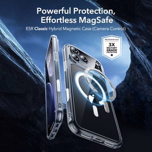 ESR Classic Hybrid MagSafe + Karastatud klaas Set jaoks iPhone 17 Pro - Clear