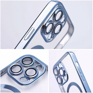 Чехол Samsung A27 Electro Mag Cover совместимый с MagSafe синий